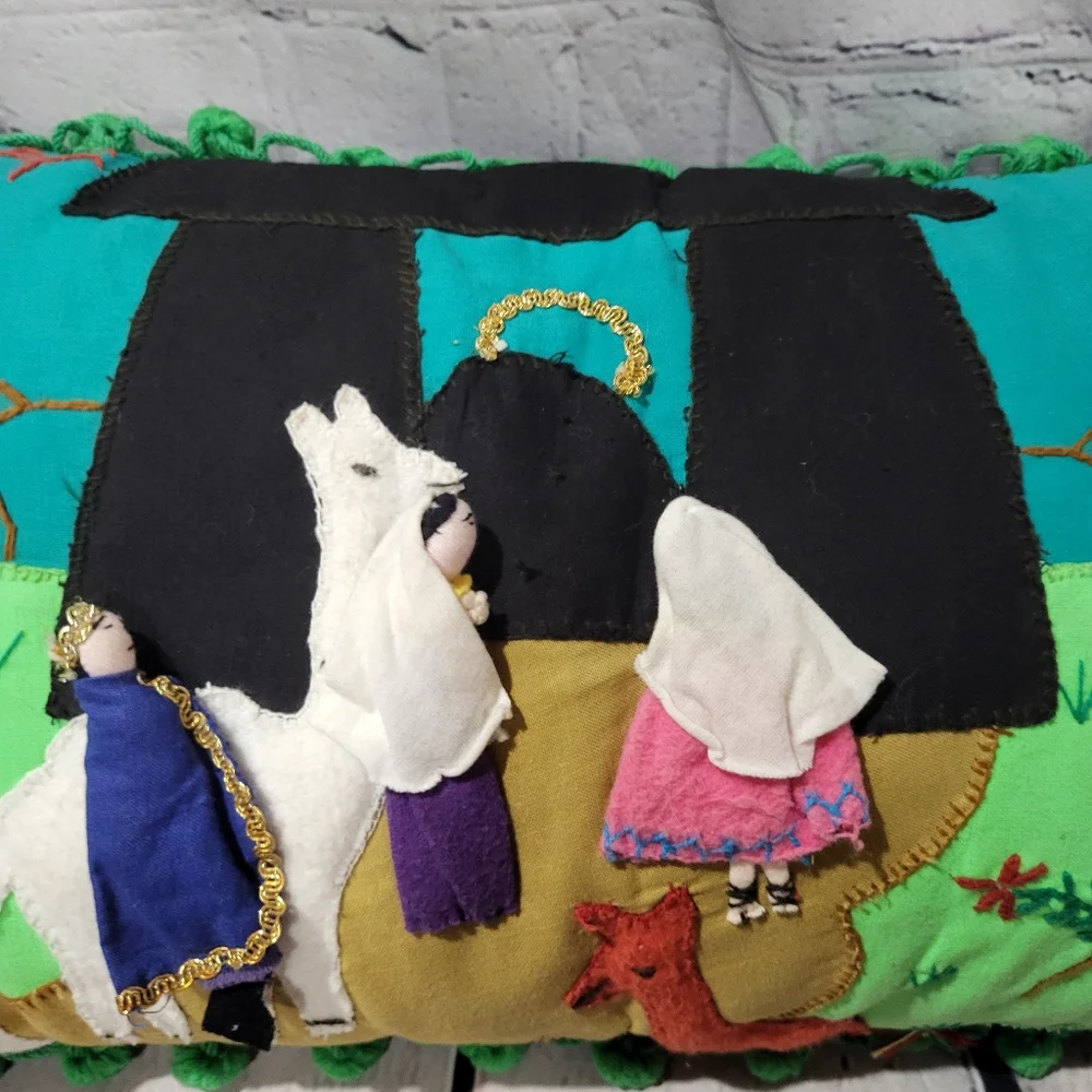 Folk Art Peruvian-Pillow